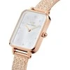 Daniel Wellington Moteriškas Laikrodis Quadro Lumine Pressed Piano 20mm - Rožinė Aukso Spalva