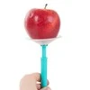 Vegetable peeler fruit scraper with guard