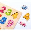 Dėlionė Tooky Toys Paėmęs žaislinis medinis galvosūkis, mokantis suskaičiuoti galvosūkį su kaiščių numeriais