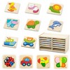 Dėlionė Viga Toys „Viga“ žaislų medinis galvosūkis 12 lentų