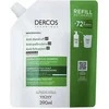 Vichy Dercos Nuo pleiskanų Normal To Oily Hair Dermatological Šampūnas Refill šampūno papildymas pleiskanojančiai, riebiai galvos odai, 390 ml