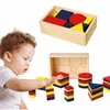 Dienes mediniai blokai Geometrinės figūros Viga žaislai Montessori