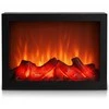 Elektrinis židinys LED apšvietimu juodas 29x23 cm