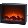 Elektrinis židinys LED apšvietimu juodas 29x23 cm