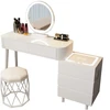 Eliza LED kosmetinis stalas - 100 cm, balta