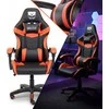 Ergonomiška žaidimų kėdė su reguliuojamu atlošu - Raudona