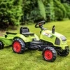 FALK Pedaliniai traktoriukai CLAAS su priekaba Žalios