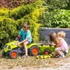 FALK Pedaliniai traktoriukai CLAAS su priekaba Žalios