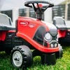 FALK Traktorius Baby CASE IH su Priekaba Raudonas