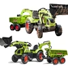 FALK Traktorius su Puspriekabe CLAAS AVEC Žalias Pedalas 3+ Metų