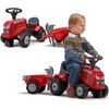 FALK Traktorius Vaikams Massey Ferguson Raudonas su Priekaba