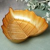 Glasschälchen Snackschale Knabberschale Dessertschale Schälchen aus Glas Gold Blatt 16x14 cm 180 ml