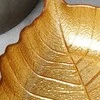 Glasschälchen Snackschale Knabberschale Dessertschale Schälchen aus Glas Gold Blatt 16x14 cm 180 ml