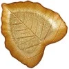 Glasschälchen Snackschale Knabberschale Dessertschale Schälchen aus Glas Gold Blatt 16x14 cm 180 ml