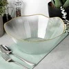 Home Styling Collection Glasschale Salatschüssel Salatschale Snackschale Obstschale Schüssel aus Glas Gold 27 cm 2,8 L