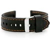 Pacific U20 rubber watch strap - juodas/oranžinis 26mm