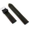Pacific U20 rubber watch strap - juodas/oranžinis 26mm
