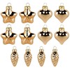 Skrzynkazdrewna Home Styling Collection Kalėdų dekoracijos Stiklinės ornamentai 12 vnt. Auksinės spalvos