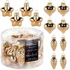 Skrzynkazdrewna Home Styling Collection Kalėdų dekoracijos Stiklinės ornamentai 12 vnt. Auksinės spalvos