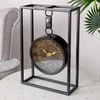 KOOPMAN Home Styling Collection Metalinis Stalinis Laikrodis Juodos Spalvos 20,5x7,5x30 cm