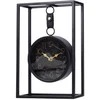 KOOPMAN Home Styling Collection Metalinis Stalinis Laikrodis Juodos Spalvos 20,5x7,5x30 cm