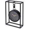KOOPMAN Home Styling Collection Metalinis Stalinis Laikrodis Juodos Spalvos 20,5x7,5x30 cm