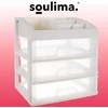 ISO TRADE Kosmetikos organizatorius Soulima 19357 su 3 skaidriais stalčiais