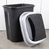 Juodas plastikinis šiukšlių konteineris 50 l