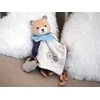 Jokomisiada Soft Cuddle Toy TEDDY with Blanket and Teether – Baby Gift ZA5879