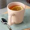 Keramikbecher Keramiktasse Trinkbecher Becher Tasse aus Keramik beige SOHO 400 ml