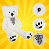 Kruzzel Teddy bears 140 cm kreminis minkštas žaislas