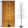 Lauko šviečianti kalėdinė dekoracija medis 480 LED 180 cm