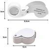 Led uv juvelyrinis didinamasis stiklas, sulankstomas, įkraunamas per usb, skirtas skaitymui