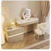 Lilia LED makiažo stalas, 80 cm, šviesiai beige