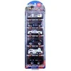 Metaliniai automobiliai, 6 PCS policijos rinkinys Springs