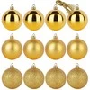 Christmas Decoration Neišardomos Kalėdinės Burbuliukai 12 vnt 6 cm Auksiniai