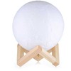 3d rgb moon night light with remote control