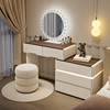 Paula Makeup Stalas LED - Baltas/Rudas - 80 cm