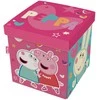 Peppa Pig žaislų konteineris / pufas - 30x30x30 cm