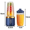 Plakiklis NEŠIOJAMAS BLENDERIS SU INDELIU, ELEKTRINIS MIKSERIS SU 6 PEILIAIS, USB, SKIRTAS SMOOTHIE GAMINIMUI