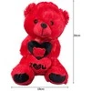 Pliušinis meškutis su „I love you“ širdiele