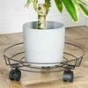 Mondex ProGarden Vazonų stovas su ratais 31,5 cm juodas