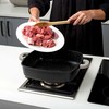 Nava Puodas granitas su stikliniu dangteliu FUNTZIO 28 cm, 4,7 l