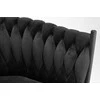 „Kochni Glamour Modern Velvet“ svetainės kėdė su juodomis kojomis ir juodu aksomu