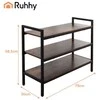 Ruhhy Batų stovas 79cm - Metalinis organizatorius su medinėmis lentynomis