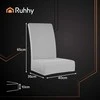 RUHHY Kėdžių užvalkalų rinkinys 6 vnt. universalūs šviesiai pilki, elastingi