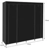 RUHHY Tekstilinis spinta 170x170cm Juoda, mobilus, 14 lentynų