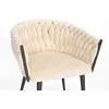 BEIGE VELIURINĖ KĖDĖ Glamour Pintos modernios juodos kojos