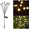 Saulės sodo šviestuvai 2 vnt. su 6 LED lempomis, 70 cm