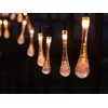 Saulės šviesos sodo varveklinės girliandos balkono terasai 50 LED